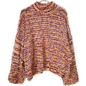 5/$25 NWT Andrew Marc New York nubby textured mock neck sweater Large free ship